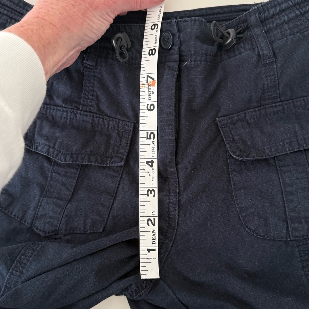 Brandy Melville Kim Cargo Pants Navy Blue Ripstop - Size Small EUC - Picture 14 of 16
